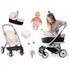 Set kočík trojkombinácia s bábikou v dupačkách Puschair Sandy Maxi Cosi&Quinny Smoby s ospalými očkami a plienkami Set kočík trojkombinácia s bábikou v dupačkách Puschair Sandy Maxi Cosi&Quinny Smoby s ospalými očkami a plienkami
