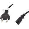 Lanberg LANBERG CEE 7/16 na IEC 320 C7 EURO (RADIO) POWER CORD 3M VDE černý Lanberg LANBERG CEE 7/16 na IEC 320 C7 EURO (RADIO) POWER CORD 3M VDE černý
