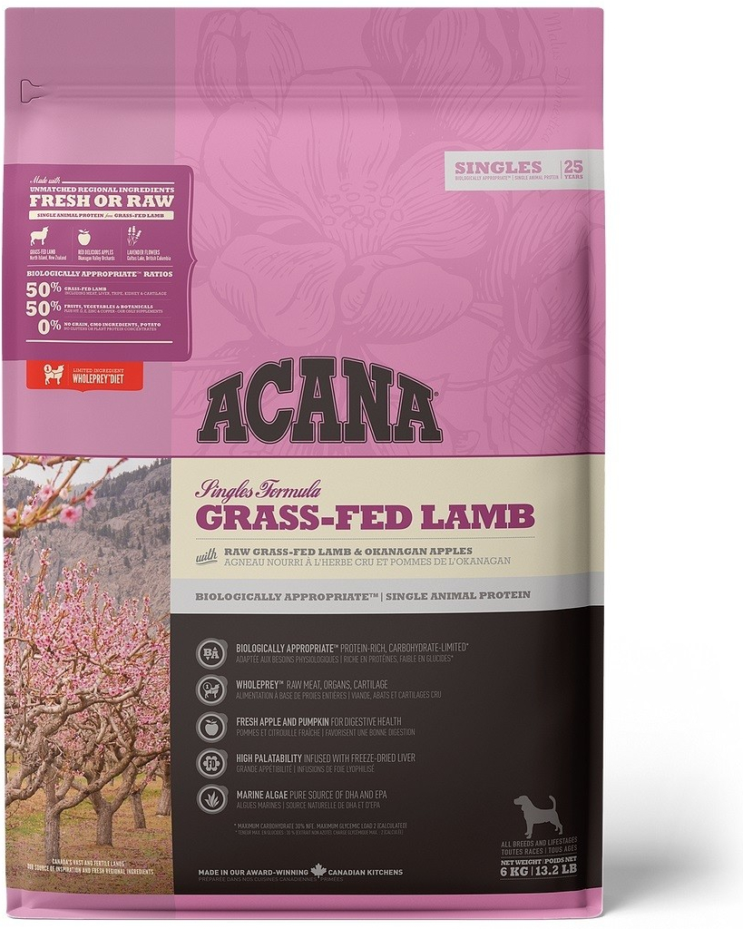 Acana Dog Grass-Fed Lamb Singles 2 kg