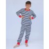 Pyžamo hrubšie Námornícke prúžky s červenou