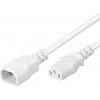 PremiumCord Prodlužovací kabel síť 230V, C13-C14, bílý 1m kps1w PremiumCord Prodlužovací kabel síť 230V, C13-C14, bílý 1m kps1w