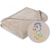 Detská micro deka 75x100cm béžová s výšivkou Detská micro deka 75x100cm béžová s výšivkou