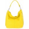 Kožená kabelka na rameno žltá Kožená kabelka na rameno žltá