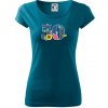 Kvetinové číslo kreslené - 50 - Dámske tričko Pure - S ( Petrolejová ) Kvetinové číslo kreslené - 50 - Dámske tričko Pure - S ( Petrolejová )