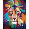 ZUTY Maľovanie podľa čísel FAREBNÝ LEV S HRIVOU Rámovanie bez rámu a bez vypnutia plátna Rozmer 80 x 100 cm