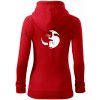 Mačka - Jin jang - Mikina dámska trendy zipper s kapucňou - L ( Červená ) Mačka - Jin jang - Mikina dámska trendy zipper s kapucňou - L ( Červená )