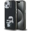 Karl Lagerfeld IML Aquarelle Karl and Choupette zadný kryt pre iPhone 15 Black