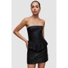 Kožené šaty AllSaints WL068Z CASSIE LEA RUFFLE DR čierna 40 Kožené šaty AllSaints WL068Z CASSIE LEA RUFFLE DR čierna 40