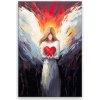 Obraz na plátne - Anjel so srdcom na dlani - 80x120 cm - výroba CZ Obraz na plátne - Anjel so srdcom na dlani - 80x120 cm - výroba CZ