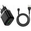 Hoco Nabíjačka USB 3A QC3.0 Quick Charging Special Single Port s mikro káblom N3 čierna - HOCO Hoco Nabíjačka USB 3A QC3.0 Quick Charging Special Single Port s mikro káblom N3 čierna - HOCO