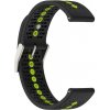eses Silikónový remienok dierkovaný - Čierno zelený, 22 mm eses Silikónový remienok dierkovaný - Čierno zelený, 22 mm