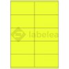Labelea Samolepiace etikety 105x57 mm signálne farebné papierové, na hárku A4, pre laserovú tlač, Farba etikiet Signálna žltá, Počet hárkov v balení 100 EPY105057SY010S Labelea Samolepiace etikety 105x57 mm signálne farebné papierové, na hárku A4, pre laserovú tlač, Farba etikiet Signálna žltá, Počet hárkov v balení 100 EPY105057SY010S