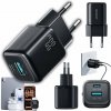 Joyroom Nabíječka Joyroom JR-TG7 33W USB-A + USB-C nástěnná nabíječka - černá Joyroom Nabíječka Joyroom JR-TG7 33W USB-A + USB-C nástěnná nabíječka - černá