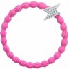 By Eloise London Silver Bling Diamanté Bolt náramek / gumička na vlasy odstín neon pink pro ženy By Eloise London Silver Bling Diamanté Bolt náramek / gumička na vlasy odstín neon pink pro ženy