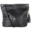 Genuine leather Talianske kožená športová veľká crossbody kabelka Talianska Frame čierna Genuine leather Talianske kožená športová veľká crossbody kabelka Talianska Frame čierna