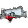 Fototapeta diera na stenu 3D London bus 95x73 cm Fototapeta diera na stenu 3D London bus 95x73 cm