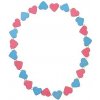 Dětský náhrdelník s růžovými a modrými srdíčky Dětský náhrdelník s růžovými a modrými srdíčky