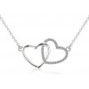 Olivie Stříbrný náhrdelník MOISSANITE DVĚ SRDCE 9806 Ag 925; ≤2,6 g. Olivie Stříbrný náhrdelník MOISSANITE DVĚ SRDCE 9806 Ag 925; ≤2,6 g.