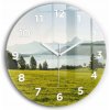 Ozdobné nástenné hodiny s krásnou grafikou Hory a pole, biele ručičky, priemer 60 cm Ozdobné nástenné hodiny s krásnou grafikou Hory a pole, biele ručičky, priemer 60 cm