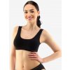 GINA Športová bambusová podprsenka bez kostíc s vycpávkami | 07014P - čierna, M/L GINA Športová bambusová podprsenka bez kostíc s vycpávkami | 07014P - čierna, M/L
