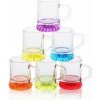 Kinekus Pohár štamprlík s uškom farebný spodok 6 x 30 ml Kinekus Pohár štamprlík s uškom farebný spodok 6 x 30 ml
