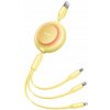 Baseus CAMJ010011 Bright Mirror Kabel 3v1 MicroUSB/USBC/Lightning 3,5A Baseus CAMJ010011 Bright Mirror Kabel 3v1 MicroUSB/USBC/Lightning 3,5A