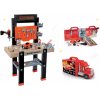 Smoby Set pracovná dielňa Black & Decker s vŕtačkou a elektronický kamión Autá Ice s autíčkom McQueen