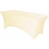 Elastický poťah na skladací stôl 180-183x76 cm VIAC FARIEB Farba obrusu: KRÉMOVÁ / IVORY Elastický poťah na skladací stôl 180-183x76 cm VIAC FARIEB Farba obrusu: KRÉMOVÁ / IVORY