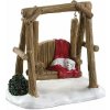 Exteriérové prvky Lemax 84363 Hojdačka z brvien so spiacim psíkom Exteriérové prvky Lemax 84363 Hojdačka z brvien so spiacim psíkom