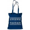 Plátená EKOlogická taška výšivka 07 - dlhá rúčka Modrá