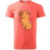Kapybara s palcom hore - Klasické pánske tričko vyššej gramáže - XL ( Korálová ) Kapybara s palcom hore - Klasické pánske tričko vyššej gramáže - XL ( Korálová )