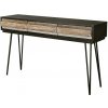 LivinHill Konzolový stolík Adesso 140 cm z masívu hnedý/čierny LivinHill Konzolový stolík Adesso 140 cm z masívu hnedý/čierny
