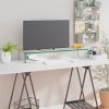TV stolek / podstavec na monitor čiré sklo 90x30x13 cm Čirá 244130 TV stolek / podstavec na monitor čiré sklo 90x30x13 cm Čirá 244130