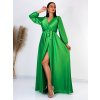 Dámske dlhé spoločenské šaty s dlhým rukávom Vanes - zelené - UNI Dámske dlhé spoločenské šaty s dlhým rukávom Vanes - zelené - UNI
