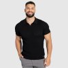 Pánske tričko Iron Aesthetics Polo Knit, čierne, Farba Čierna, Veľkosť S Pánske tričko Iron Aesthetics Polo Knit, čierne, Farba Čierna, Veľkosť S
