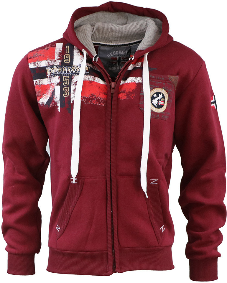 Geographical Norway mikina pánska FESPOTE MEN 100 bordo