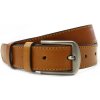 Svetlo hnedý kožený pánsky prešívaný opasok Hadley 100 cm Svetlo hnedý kožený pánsky prešívaný opasok Hadley 100 cm