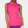Dámska polokošeľa J.Lindeberg Betsy Sleeveless Polo Pink Peacock XS Dámska polokošeľa J.Lindeberg Betsy Sleeveless Polo Pink Peacock XS