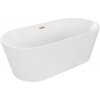 MEXEN/S - Luna vaňa voľne stojaca 150 x 75, biela, sifón a prepad meď kartáčovaná 52031507500-65 MEXEN/S - Luna vaňa voľne stojaca 150 x 75, biela, sifón a prepad meď kartáčovaná 52031507500-65