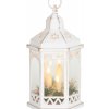 Lampáš MagicHome Morocco Vianoce – LED sviečky, teplá biela, časovač, 18x15x32 cm, biely Lampáš MagicHome Morocco Vianoce – LED sviečky, teplá biela, časovač, 18x15x32 cm, biely
