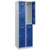 Šatňová skriňa Basis C+P, 2-poschodová, 2 oddelenia, 600 x 500 x 1850 mm, modré dvere Šatňová skriňa Basis C+P, 2-poschodová, 2 oddelenia, 600 x 500 x 1850 mm, modré dvere