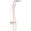Sprchový systém TRES Over-Wall s termostatickou batériou ružové zlato mat 19039305OPM Sprchový systém TRES Over-Wall s termostatickou batériou ružové zlato mat 19039305OPM
