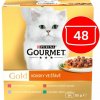 Gourmet Gold kačica pstruh králik teľacie v šťave 48 x 85 g