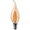 V-TAC Retro LED Filament žiarovka sviečka, E14, 4W, 350lm, jantárové sklo, 2200K V-TAC Retro LED Filament žiarovka sviečka, E14, 4W, 350lm, jantárové sklo, 2200K