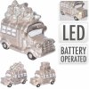 Vianočný keramický autobus 13x11 cm LED na baterky Vianočný keramický autobus 13x11 cm LED na baterky
