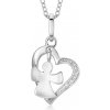 SOFIA strieborný prívesok srdce a anjel MO41009/01 SOFIA strieborný prívesok srdce a anjel MO41009/01