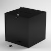 Najcenovky Uzamykateľný box 30 x 30 x 30 cm na peňažné dary biely čierna farba