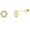 Pozlátené strieborné náušnice so zirkónmi JVD SVLE0509XH2GO00 Pozlátené strieborné náušnice so zirkónmi JVD SVLE0509XH2GO00