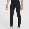 Nike One Big Kids Dri FIT High Waisted Leggings Čierna Nike One Big Kids Dri FIT High Waisted Leggings Čierna