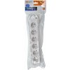 Solight predlžovací prívod, 6 zásuviek, biely, 1,5 m PP60 Solight predlžovací prívod, 6 zásuviek, biely, 1,5 m PP60